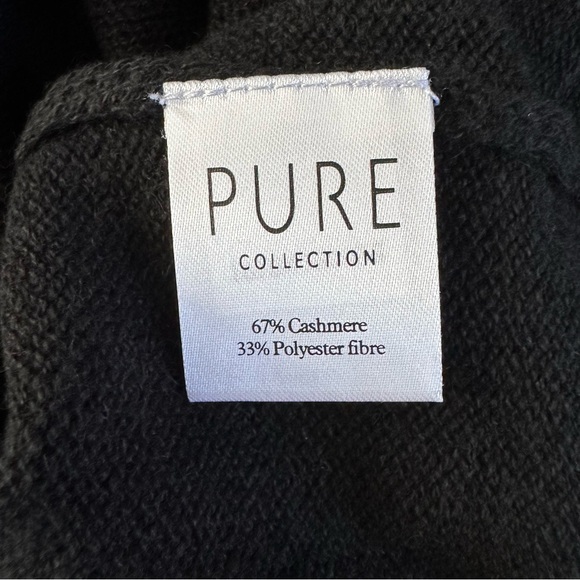Pure Collection Gassato Black Cashmere Sparkle Sweater NWT Size 18 - Picture 9 of 13